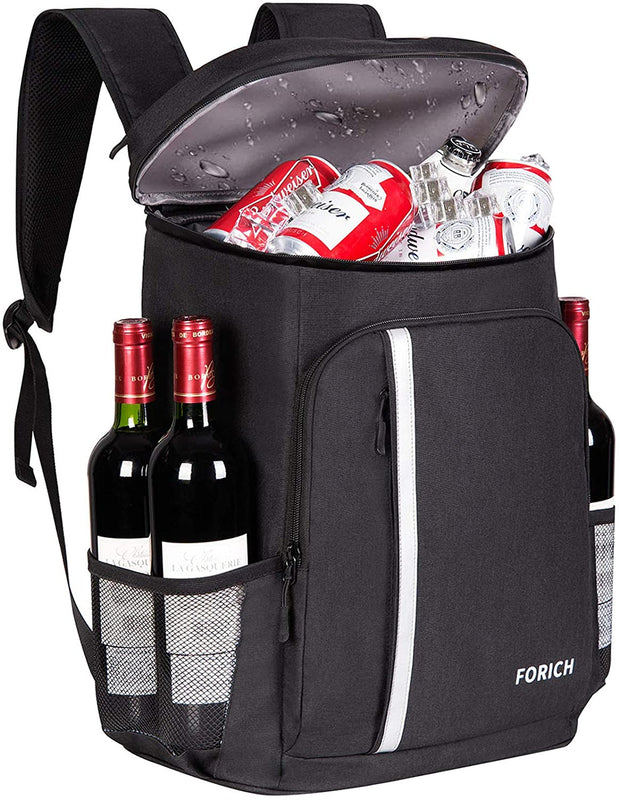 FORICH 30L Insulated Cooler Backpack – Leakproof, 30-Can Capacity for Camping, Hiking & Picnics
