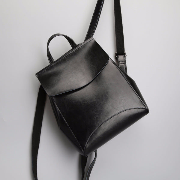 Women's Genuine Leather Backpack | Korean Retro Shoulder Bag