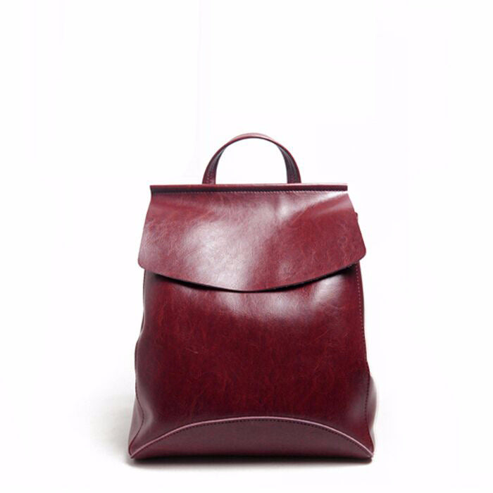 Women's Genuine Leather Backpack | Korean Retro Shoulder Bag