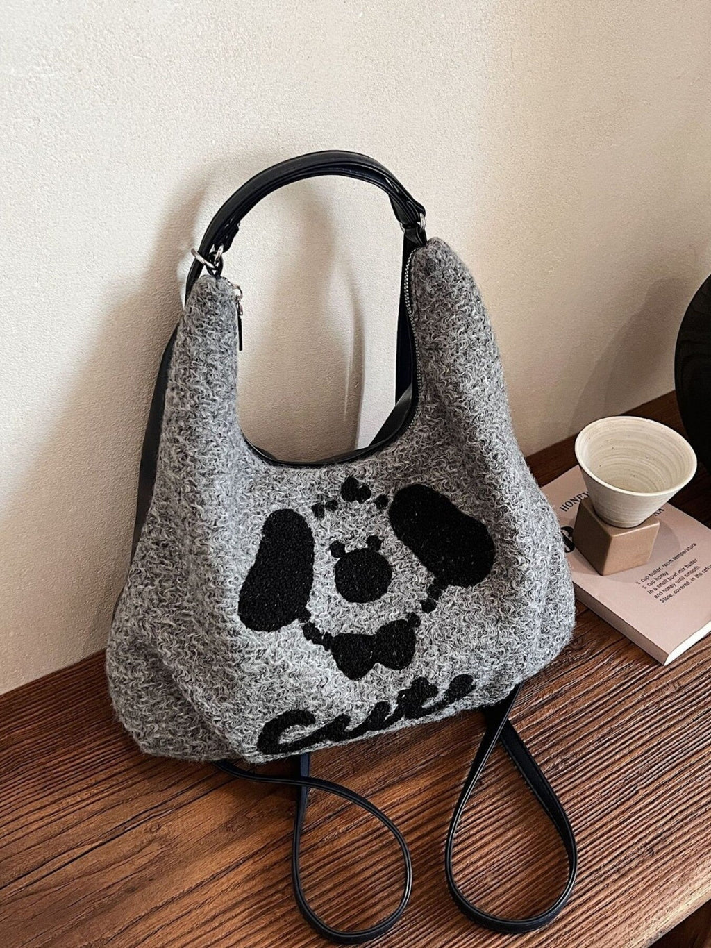 Dog Convertible Handbag – Large Polyester Shoulder Bag
