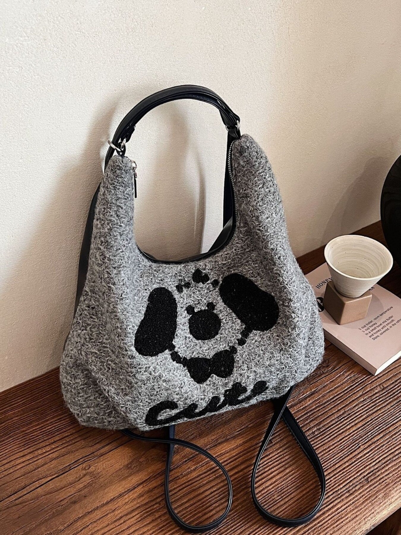 Dog Convertible Handbag – Large Polyester Shoulder Bag