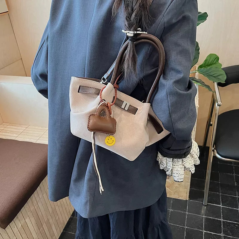 PU Leather & Suede Mini Handbag – Chic Everyday Crossbody