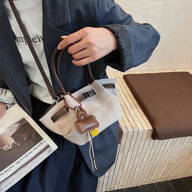 PU Leather & Suede Mini Handbag – Chic Everyday Crossbody