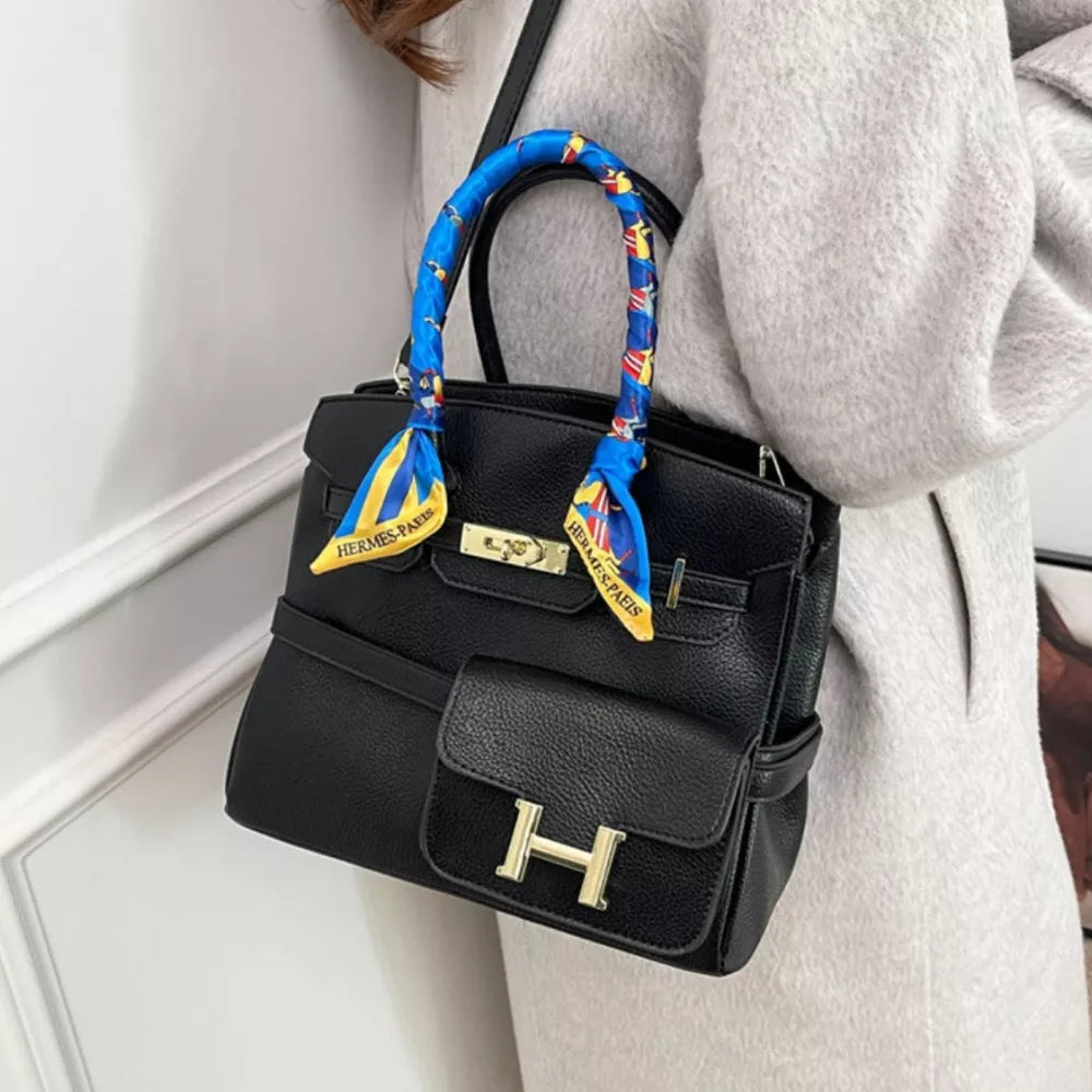 PU Leather Shoulder Handbag – Medium