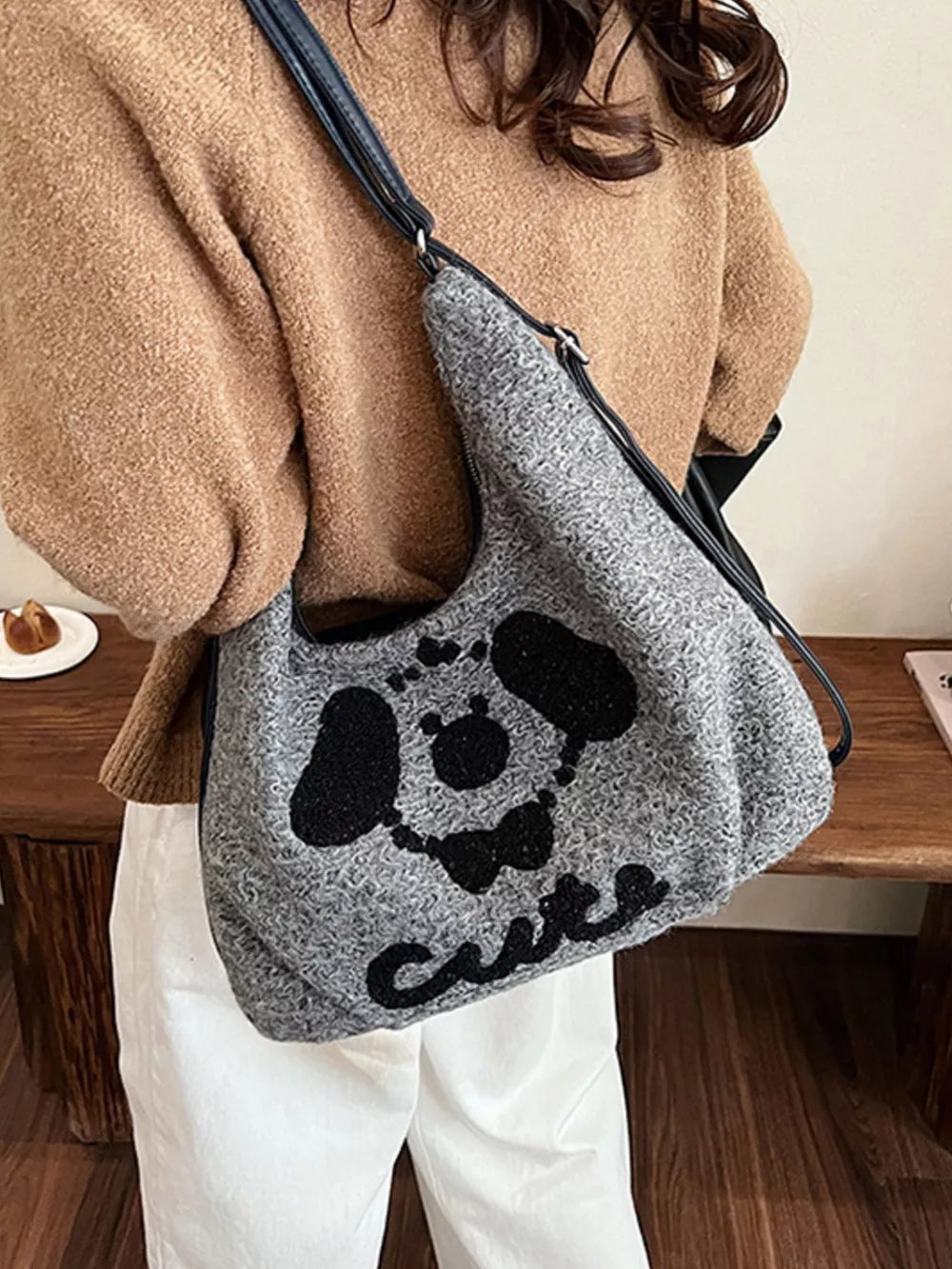 Dog Convertible Handbag – Large Polyester Shoulder Bag