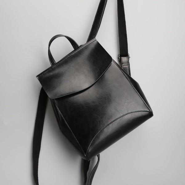 Women's Genuine Leather Backpack | Korean Retro Shoulder Bag