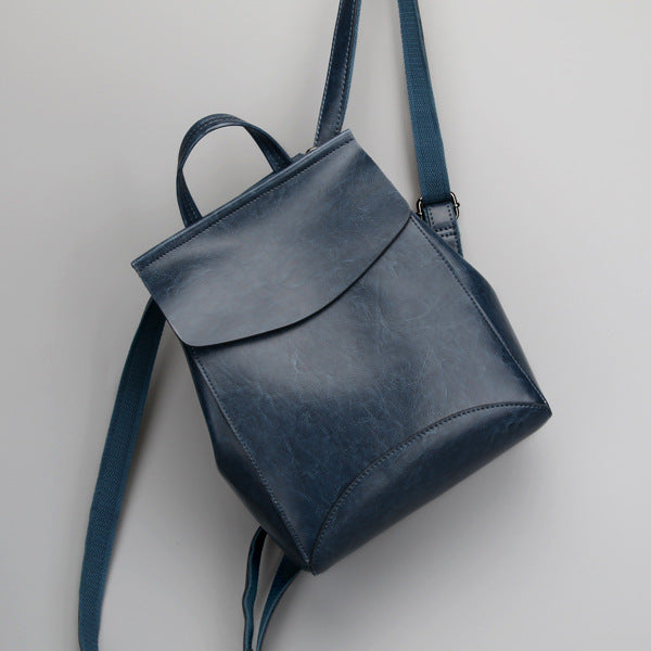 Women's Genuine Leather Backpack | Korean Retro Shoulder Bag