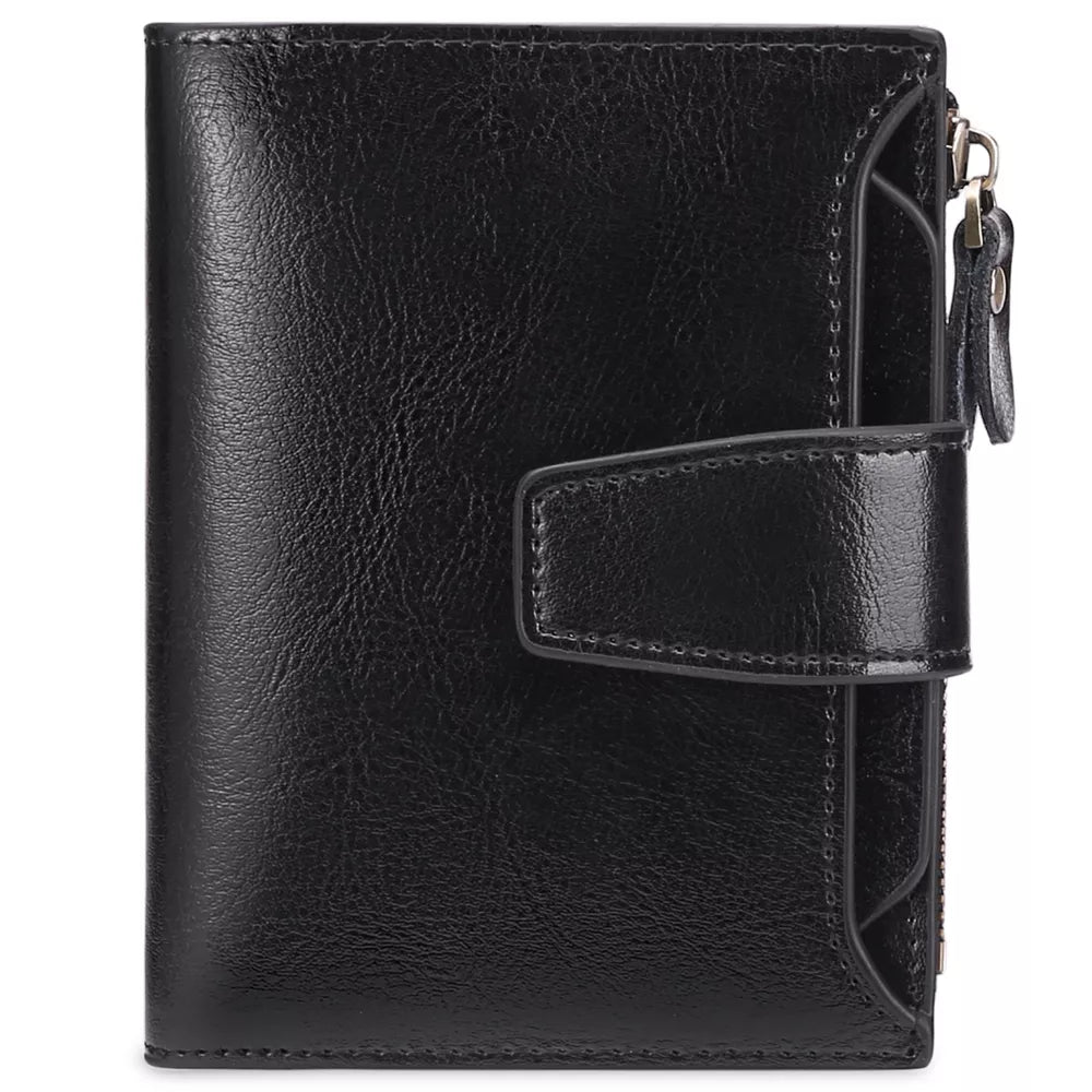 Leather Bifold Wallet – Slim PU Leather Card & Cash Organizer