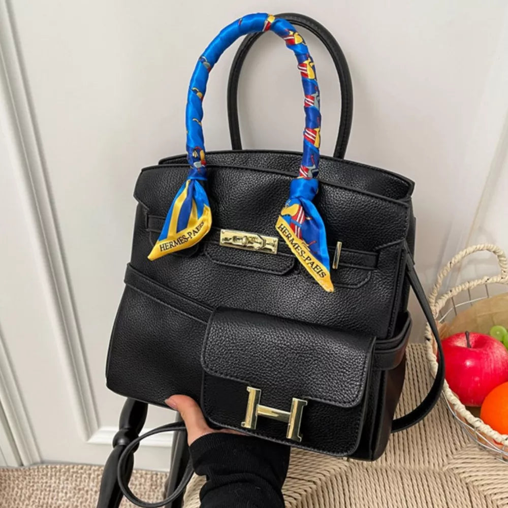 PU Leather Shoulder Handbag – Medium