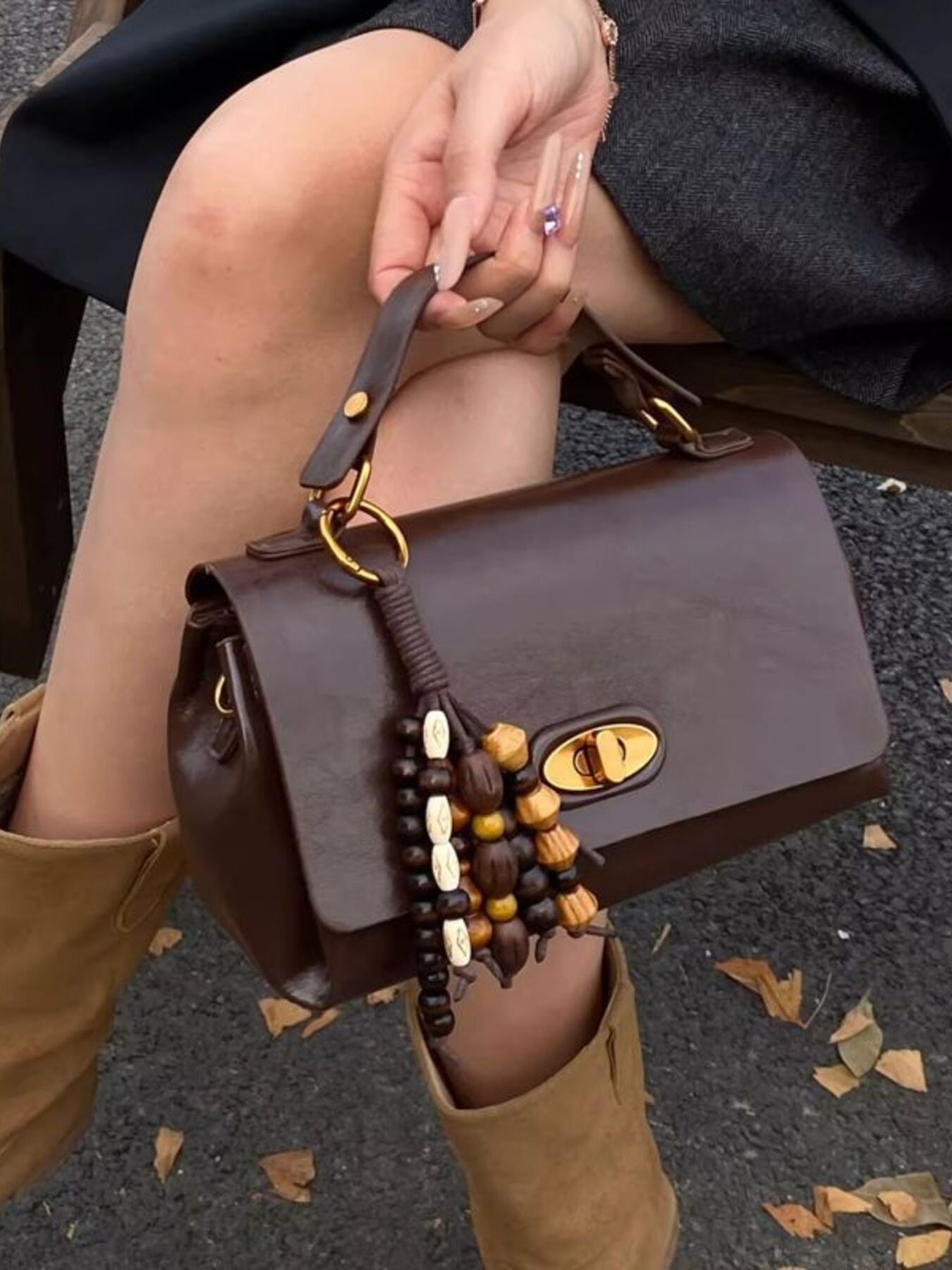 Women's Flap PU Leather Shoulder Bag | Small Crossbody Bag – Black, Brown & Ochre