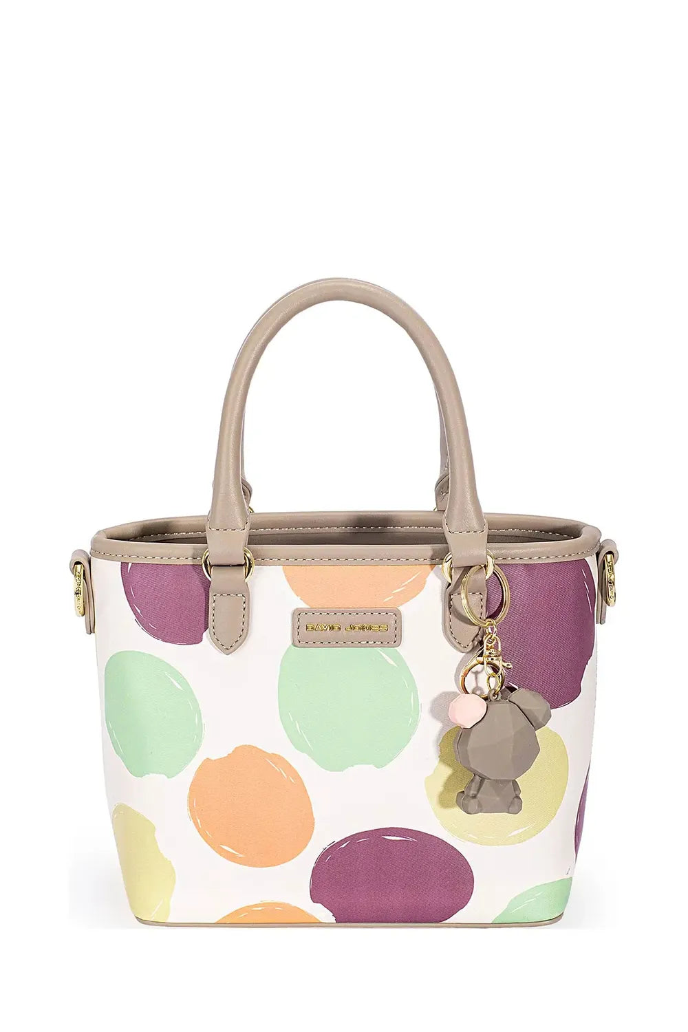 David Jones Colorful Polka Dot Tote Handbag