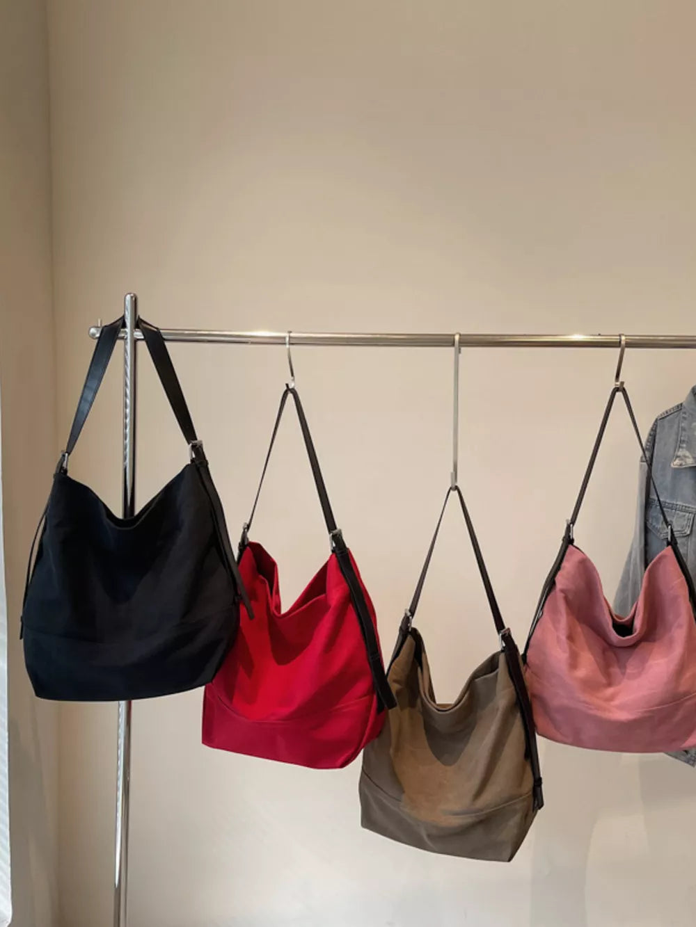 Large Adjustable Strap Handbag | PU Leather Shoulder & Crossbody Bag – 17.3"