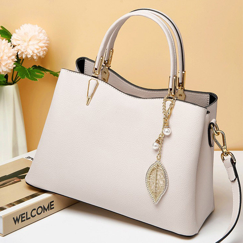 Leather Top Handle Handbag – Structured Medium Satchel