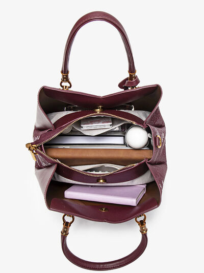Snakeskin Pattern Handbag – Medium PU Leather Shoulder Bag