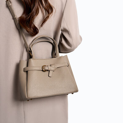 Leather Top Handle Handbag – Medium Structured Satchel