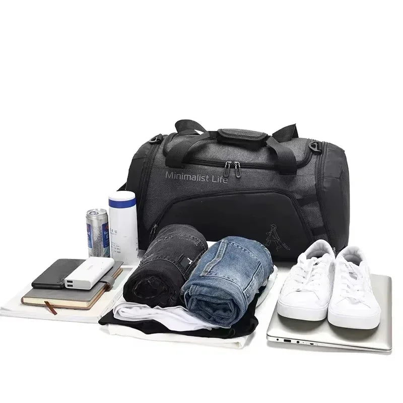 Waterproof Gym Duffle Bag with Shoe Compartment – Large 53cm Sports Training Bag