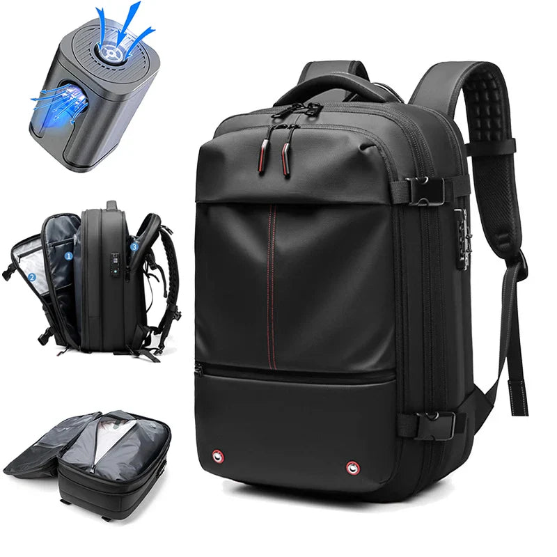 Vacuum Compression Travel Backpack | 17" Laptop Carry-On with Expandable Storage