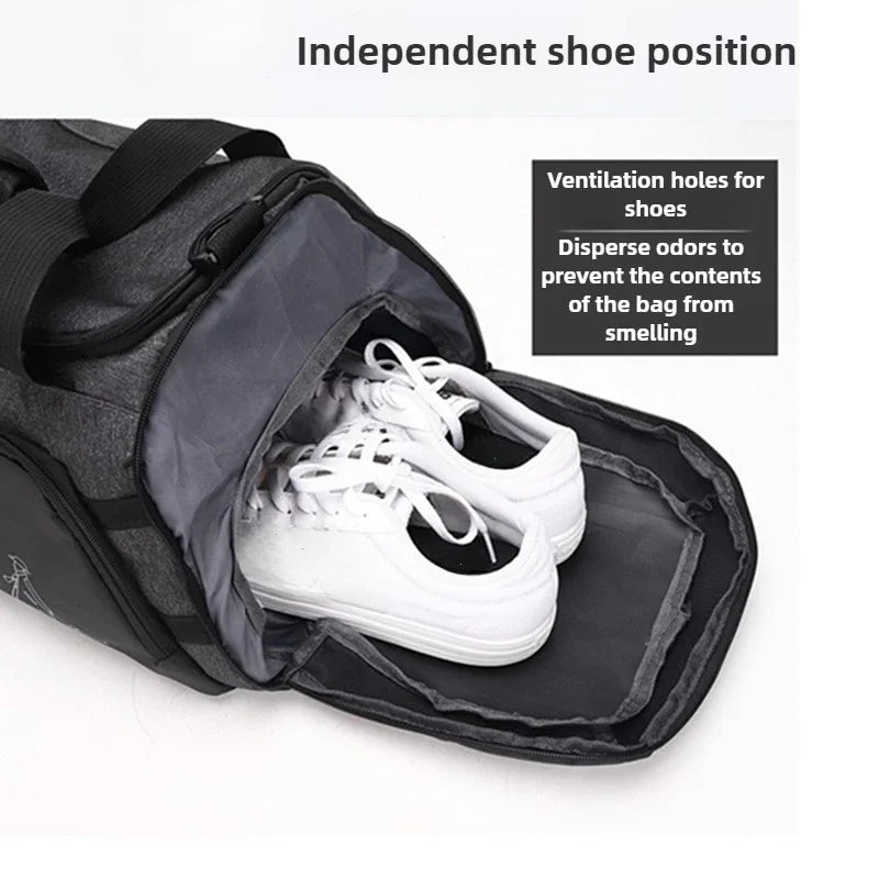 Waterproof Gym Duffle Bag with Shoe Compartment – Large 53cm Sports Training Bag