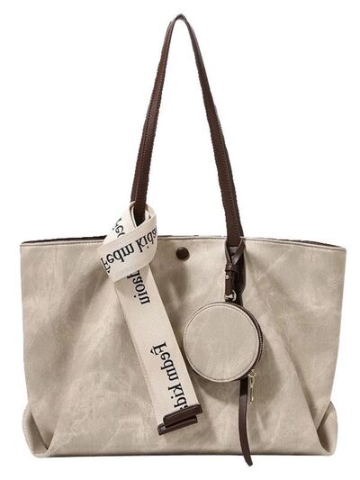 Casual Tote Bag with Coin Purse – Large PU Leather Handbag