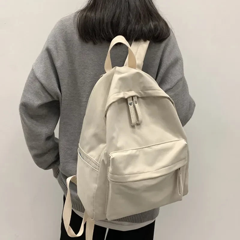 Zip Cotton Backpack Bag – Large Everyday School & Travel Bag