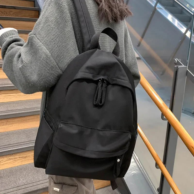 Zip Cotton Backpack Bag – Large Everyday School & Travel Bag