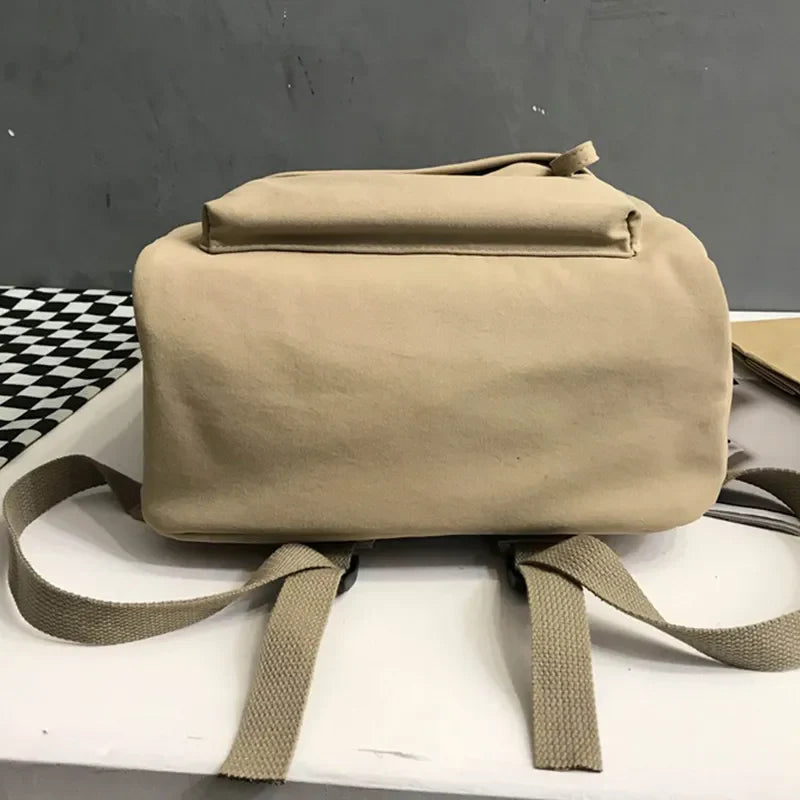 Zip Cotton Backpack Bag – Large Everyday School & Travel Bag