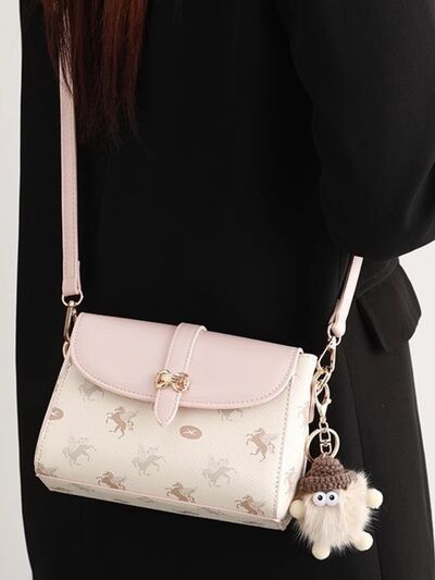 Nicole Lee USA Large PU Leather Crossbody Bag