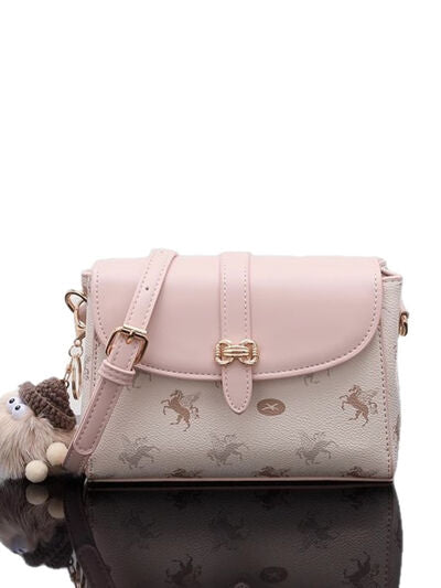 Nicole Lee USA Large PU Leather Crossbody Bag