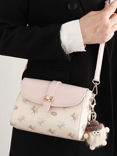 Nicole Lee USA Large PU Leather Crossbody Bag