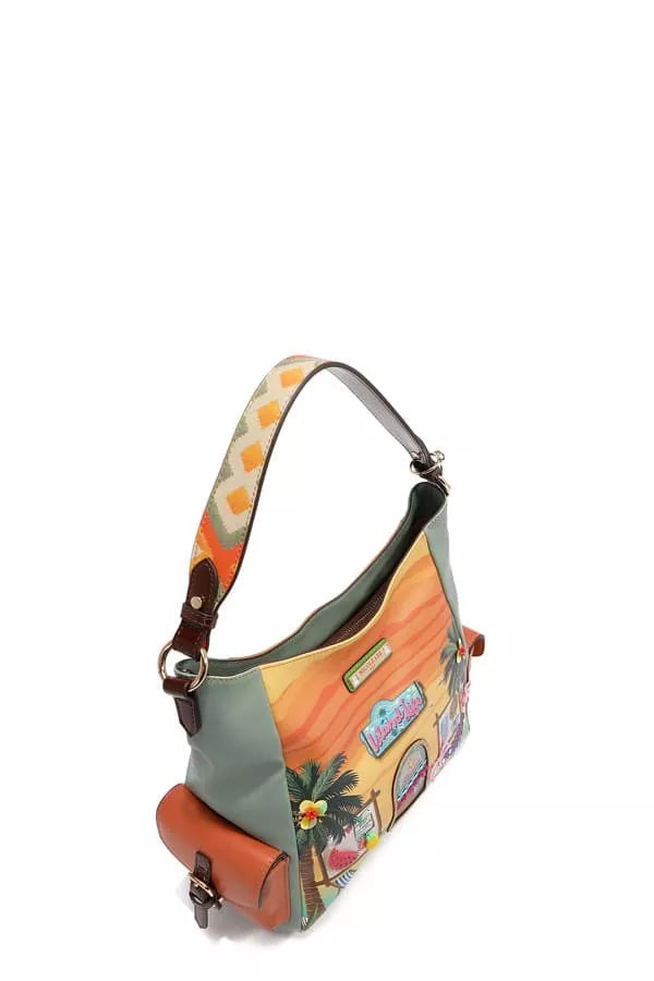 Nicole Lee USA Sun & Sand Hobo Handbag – Tropical Vegan Leather