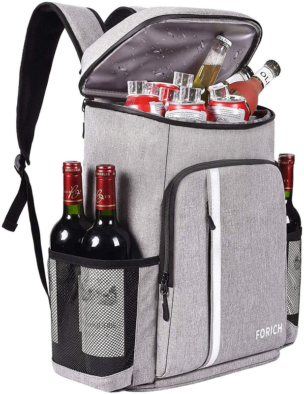 FORICH 30L Insulated Cooler Backpack – Leakproof, 30-Can Capacity for Camping, Hiking & Picnics