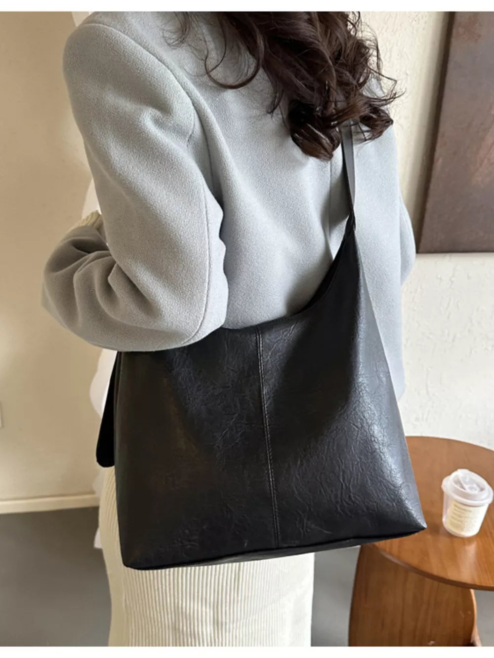 PU Leather Crossbody Bag – Large Shoulder Bag for Women