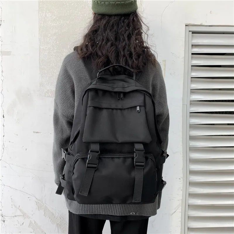 Oxford Cloth Backpack with Adjustable Straps – Large School Bag