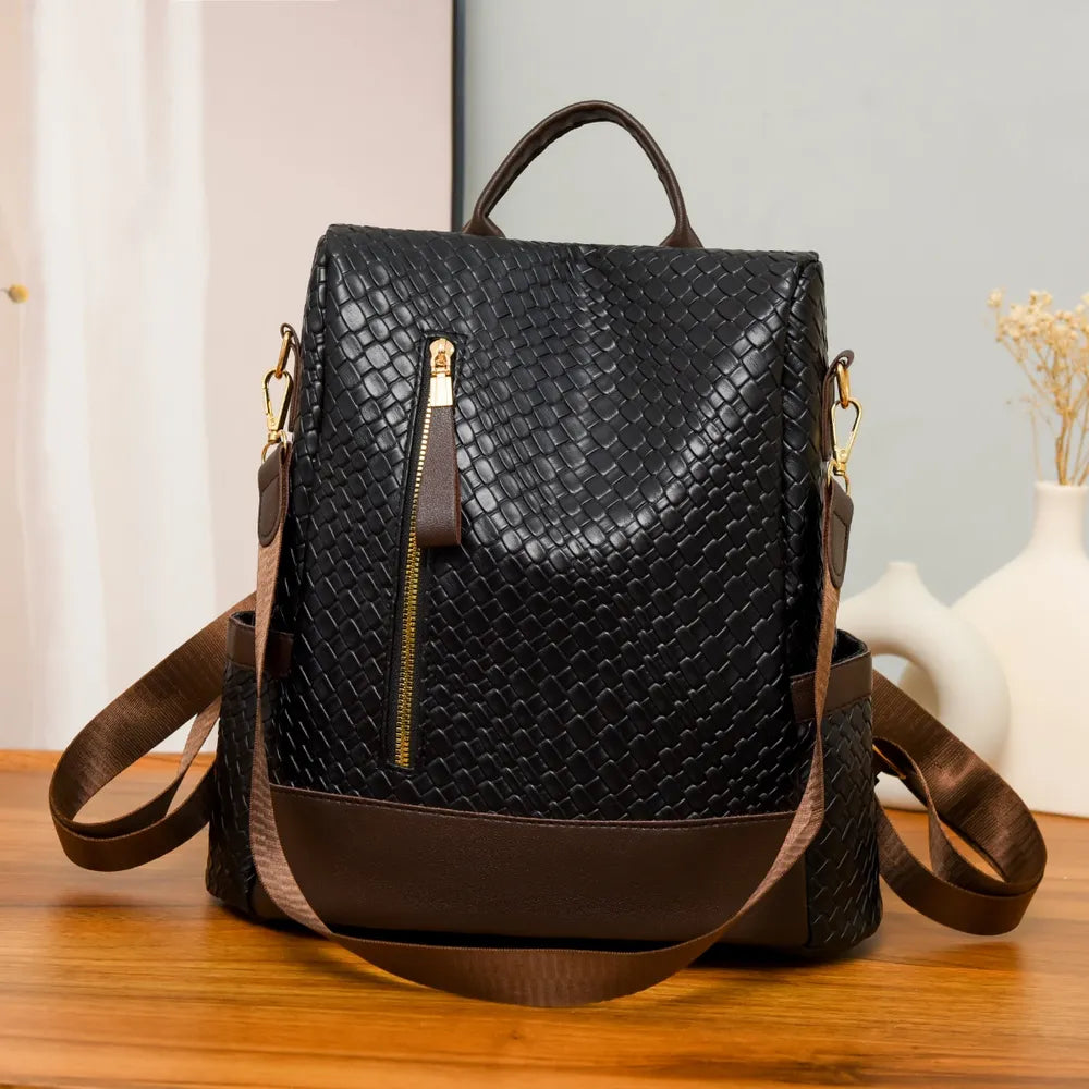 PU Leather Backpack Bag – Large Stylish Everyday Pack