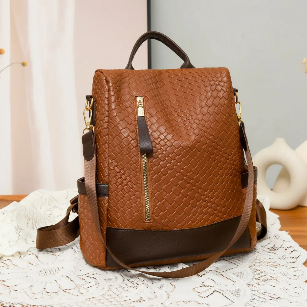 PU Leather Backpack Bag – Large Stylish Everyday Pack