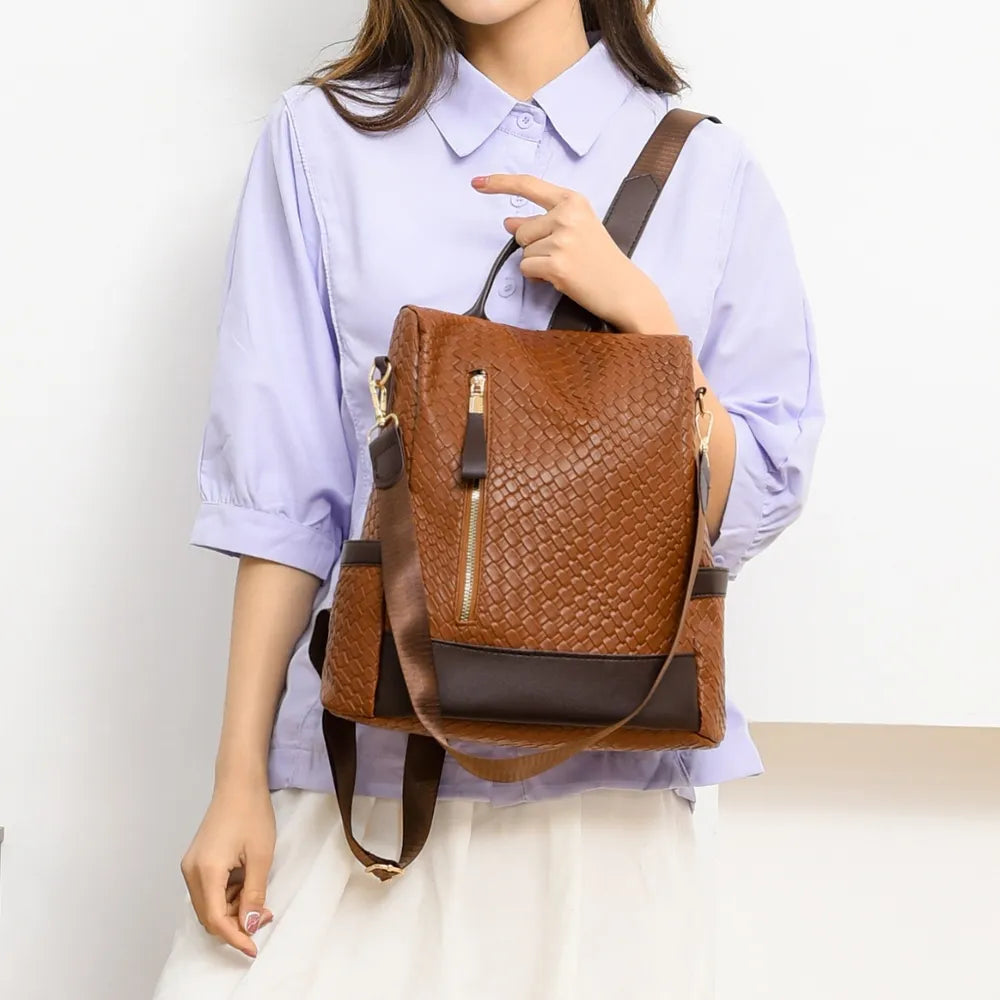 PU Leather Backpack Bag – Large Stylish Everyday Pack