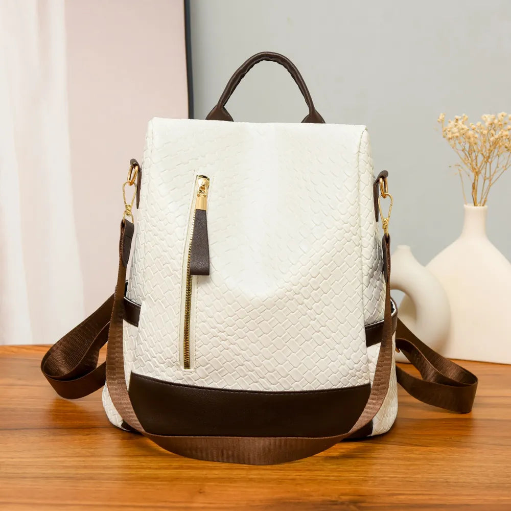 PU Leather Backpack Bag – Large Stylish Everyday Pack