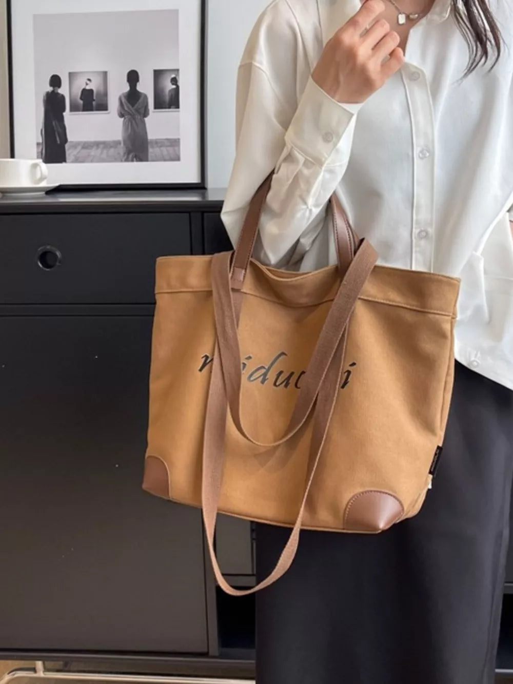 Casual Canvas Handbag – Large Shoulder Bag for Women