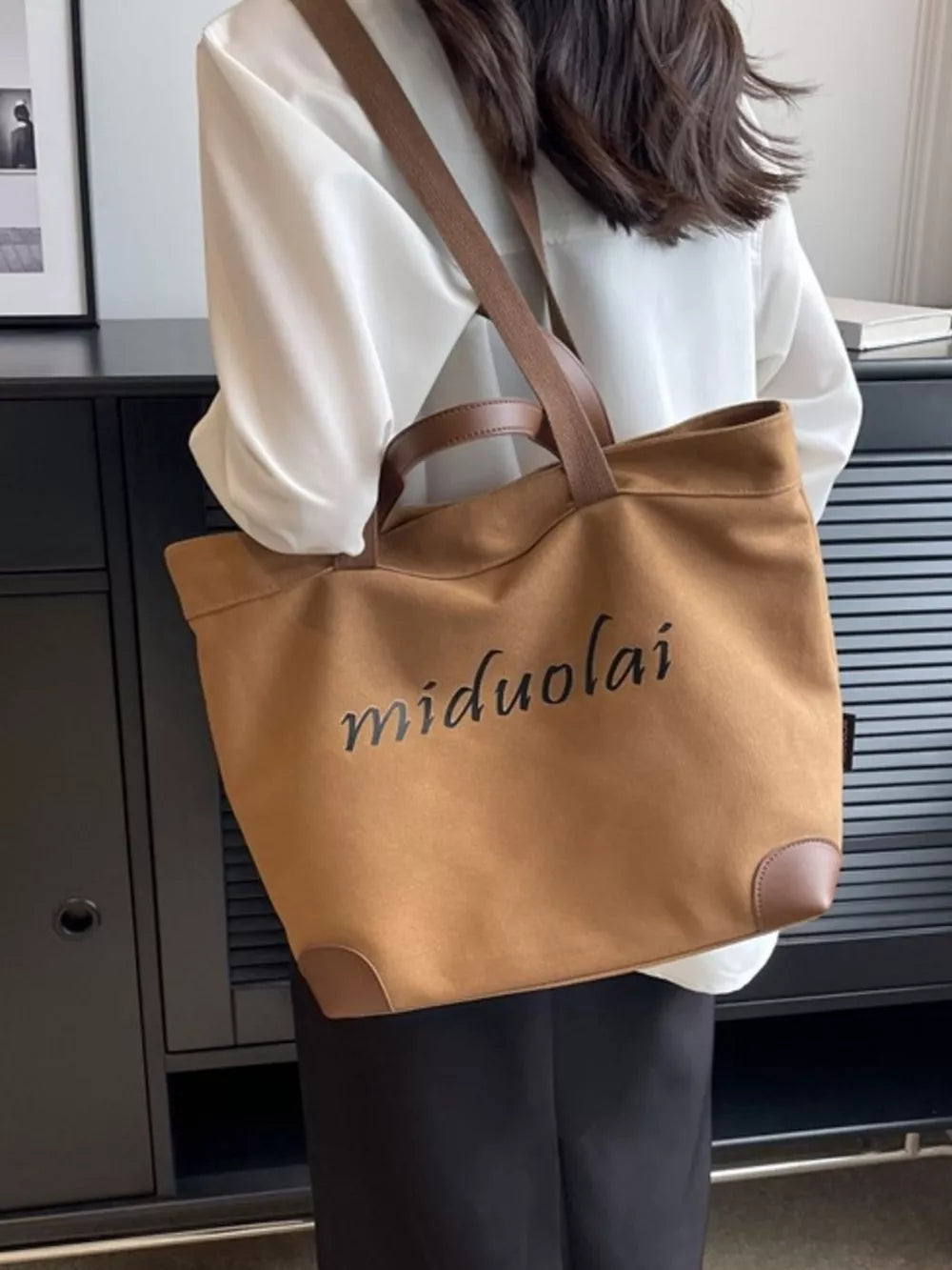 Casual Canvas Handbag – Large Shoulder Bag for Women