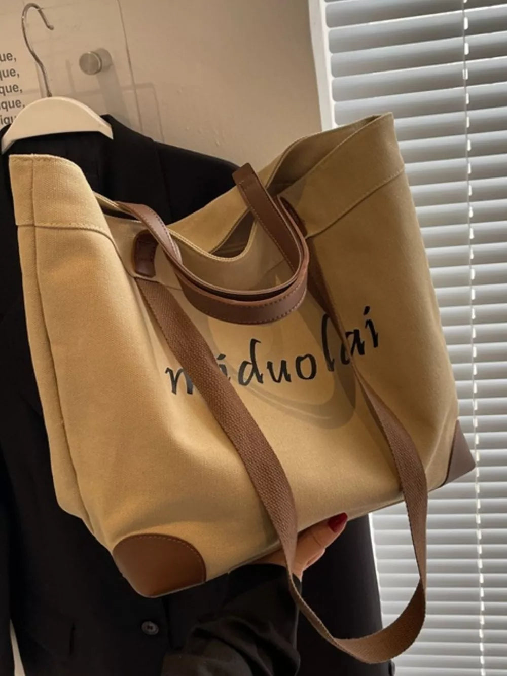 Casual Canvas Handbag – Large Shoulder Bag for Women