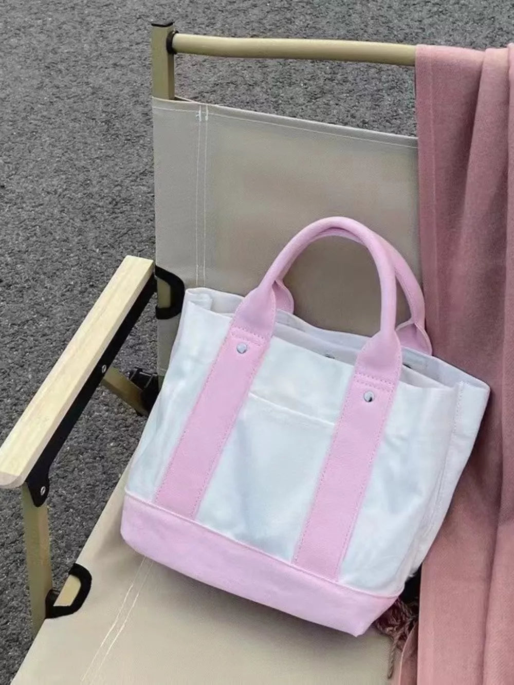 Two Tone Mini Handbag – Oxford Cloth Crossbody Bag