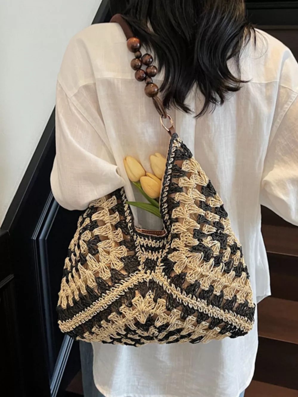Crochet Hobo Handbag – Boho Shoulder Bag