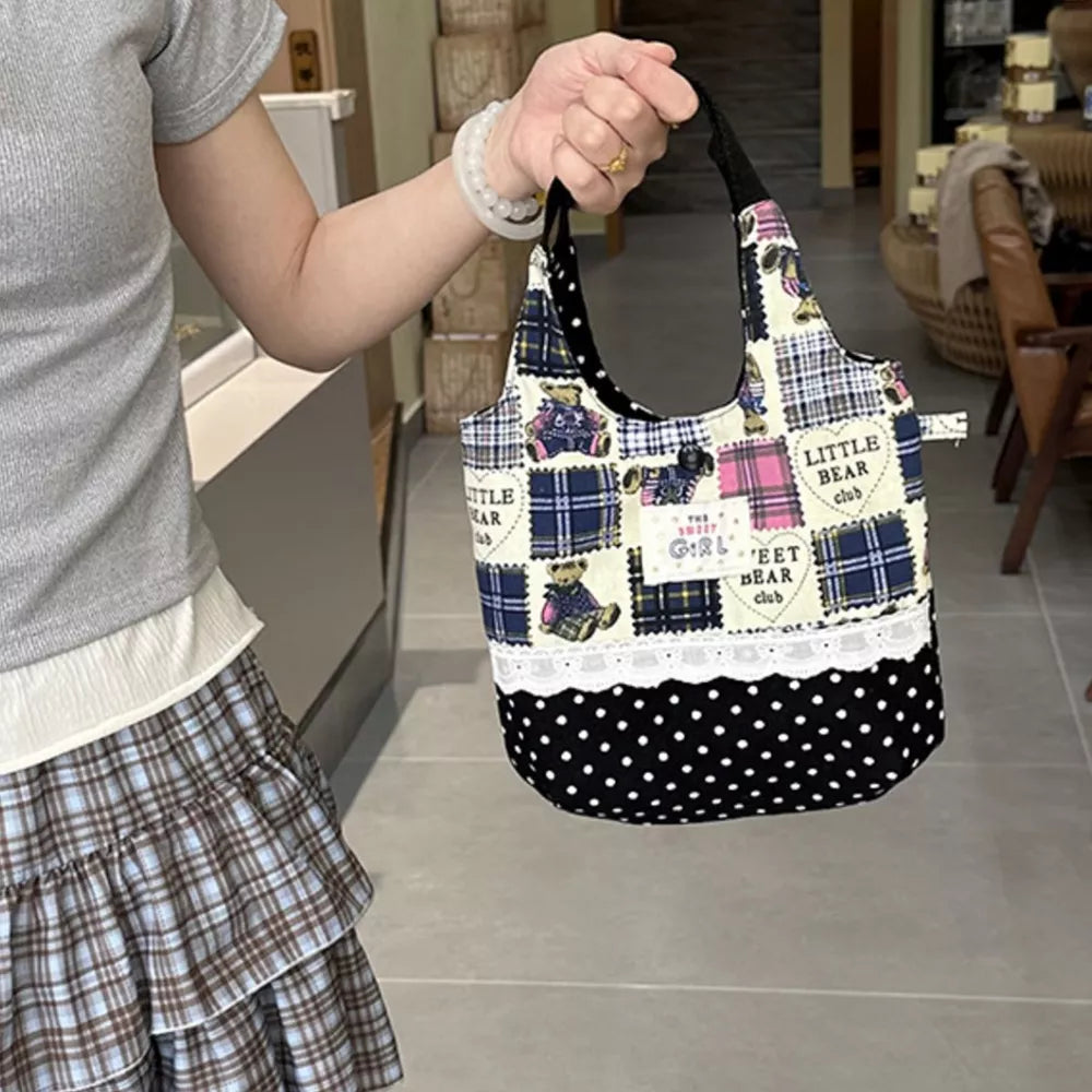 Printed Canvas Crossbody Handbag – Small Boho Bag